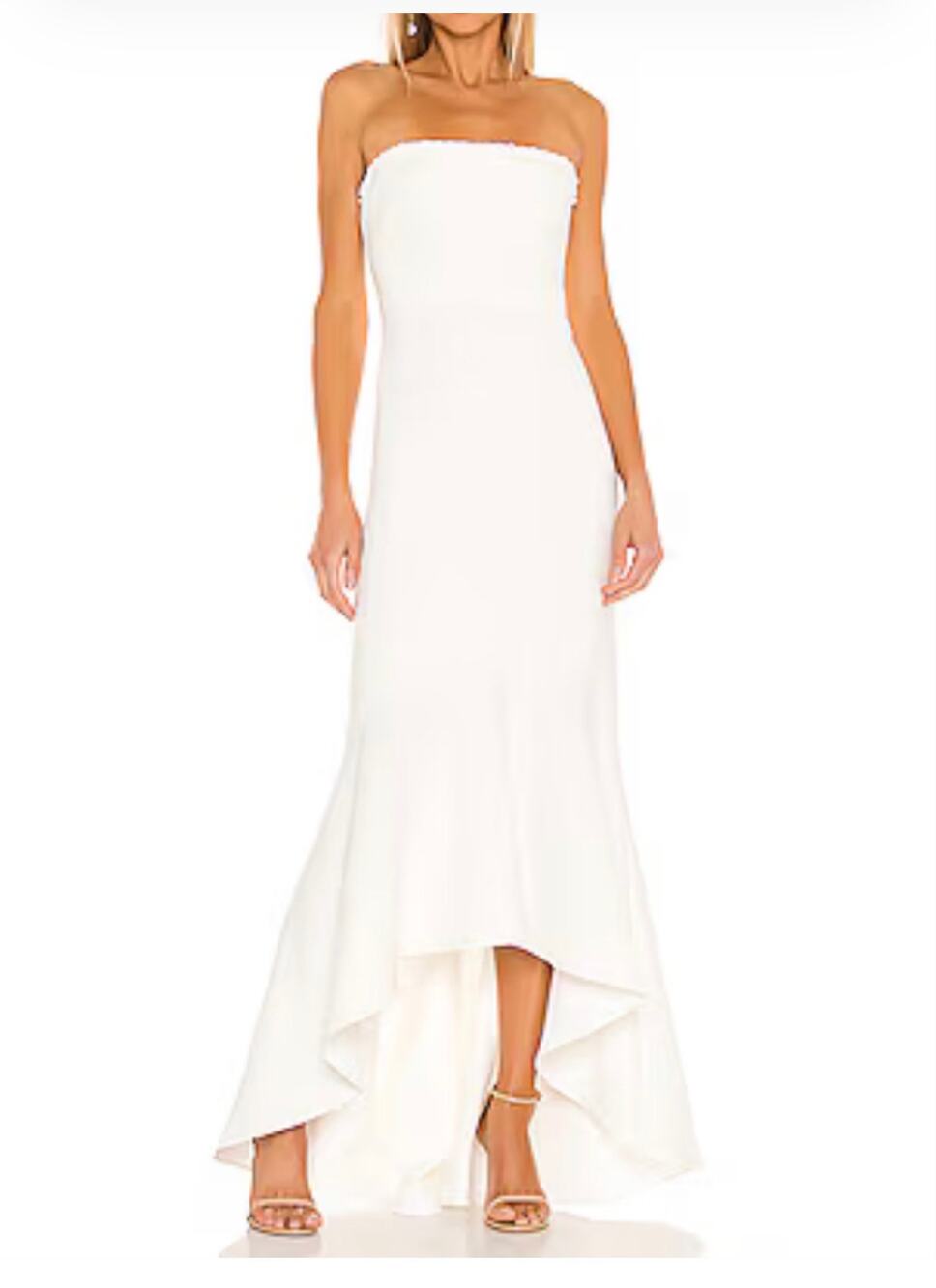NWT Likely Ivory Strapless Fit and Flare "Norma" Formal Gown Sz 4